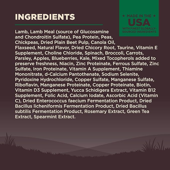 Wellness CORE Dry Dog Food, Grain Free, High Protein, Natural, Lamb Recipe, (22-Pound Bag)