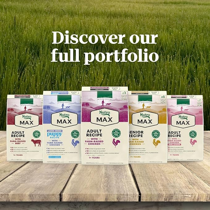 Nutro Max Adult Large Breed Dry Dog Food with Farm-Raised Chicken, 25 lb. Bag