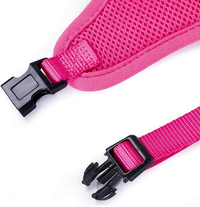 Mile High Life Step in Dog Harness for Small Dogs No Pull, Easy Get on Air Mesh Vest Harness, Adjustable Easy Closures Both Neck and Chest (Hot Pink, M Chest 15.7"-23.2")