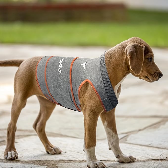 NCAA Texas Longhorns Dog Anxiety Shirt Calming Soothing Vest, for Dogs & Cats with Anxiety, Fears, Fireworks, Loud Noises, Dark, Lonely Keeps Dogs Calm Feeling Safe, Relaxing Jacket, Small