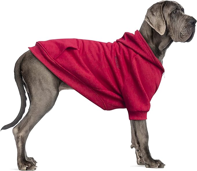 Extra Large Dog Clothes Hoodies Zip Up Sweaters for Big Dogs Labrador Border Collie Puppy Red XL