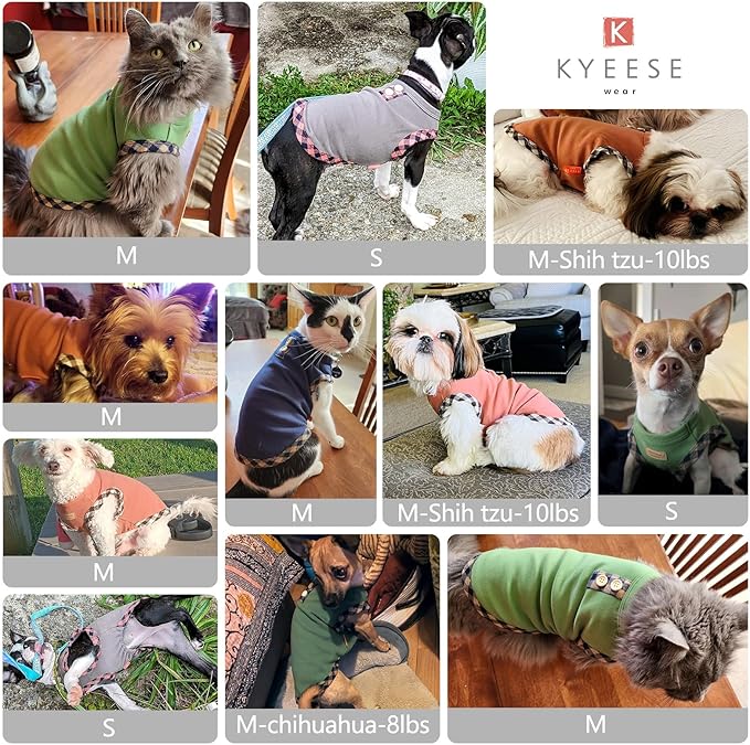 KYEESE 2Pack Dog Shirt Soft Dog T Shirt Fleece Pets Coats Lightweight Pets Sweatshirt Pullover Pet Shirt Vest Dogs Clothes Pet Sweater for Medium Dogs,Grey+Pink,XXL