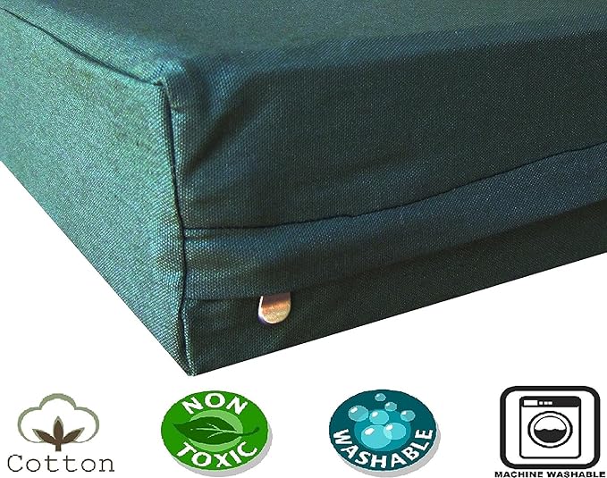 Dogbed4less Orthopedic Gel Infused Memory Foam Dog Bed, Waterproof Liner with Durable Canvas Cover + Bonus Microsude Antislip Duvet, 37X27X4 Inches