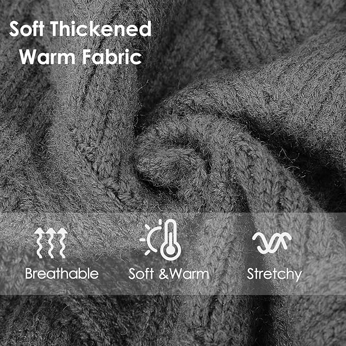 AOFITEE Dog Sweater, Dog Sweaters for Medium Dogs Girl, Warm Halloween Dogs Sweater, Winter Medium Pet Sweaters Female Male, Classic Turtleneck Knitwear for French Bulldog, Boston Terrier (Grey M)