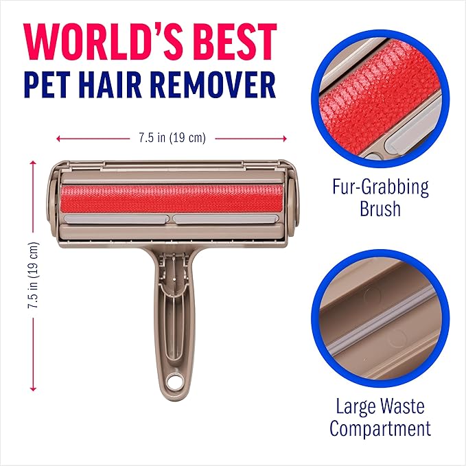 ChomChom Roller Pet Hair Remover - Reusable Dog and Cat Lint Rollers for Furniture, Couch, Car, and Clothes - Limited Dog Edition﻿