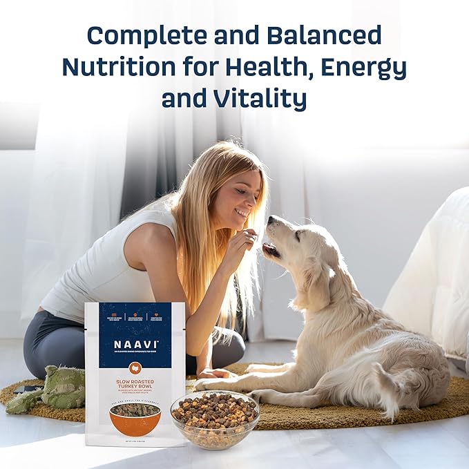 Natural Dog Food - Slow-Roasted Turkey Bowl with Ancient Grains, Vegetables & Fruits - Ideal Wet/Dry Meal or Premium Dog Food Toppers for Picky Eaters (4 lbs)