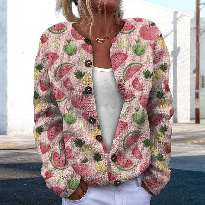 Sweater for Women Trendy Open Front Cardigan Fall Cardigan Sweaters for Women Crewneck Long Sleeve Outfits Fashion