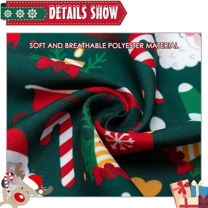 SCENEREAL Christmas Dog Bandana 4 Pack - Soft and Breathable Pet Triangle Scarf Bibs, Full of Chirstmas Element Patterns, for Dogs and Cats