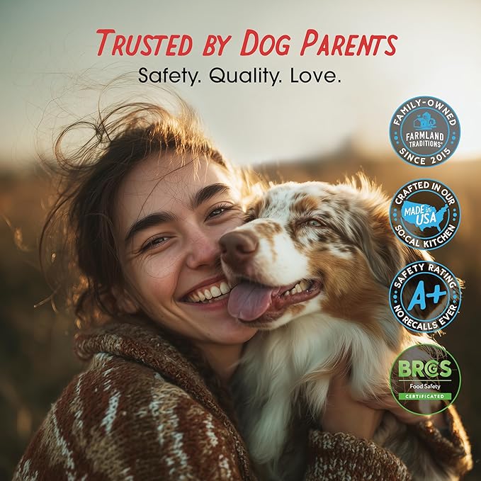 Farmland Traditions Dogs Love Beef Jerky Dog Treats with Only 3 Ingredients and No Fillers, 2.5 Pound Bag