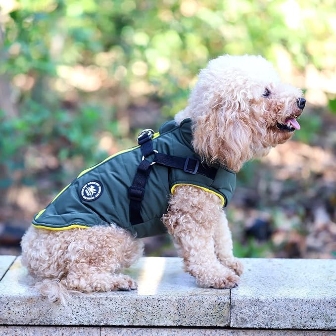 Norbi Winter Dog Jacket with Built-in Harness - Adjustable Warm Coats for Small to Large Dogs - Perfect for Cold Weather