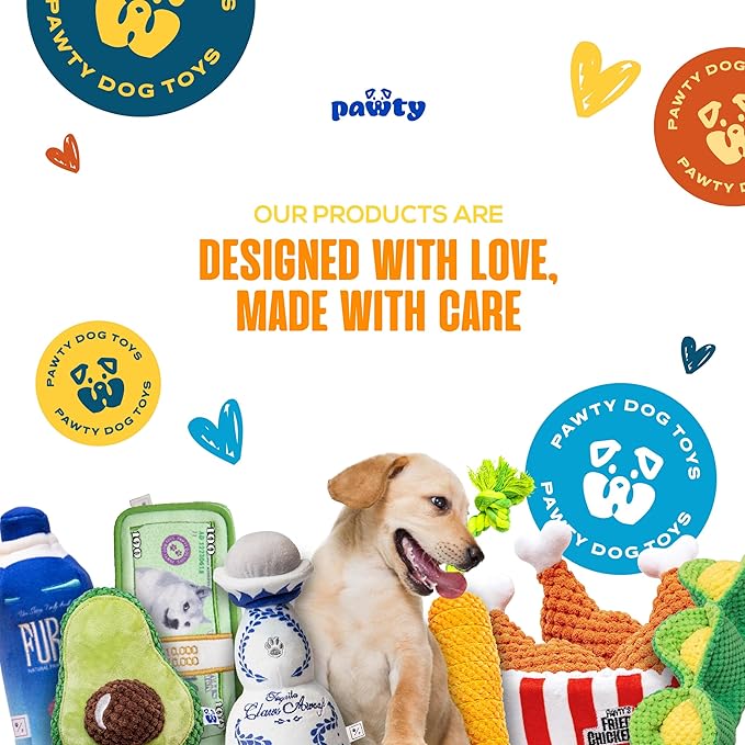 Trophy Interactive Dog Toy - Interactive Snuffle Tug Rope Enrichment Pet Toy - Tough Durable Birthday Gift for Aggressive Chewer Puppy - Cute Squeaker Plush for Teething - Parody Dog Toy
