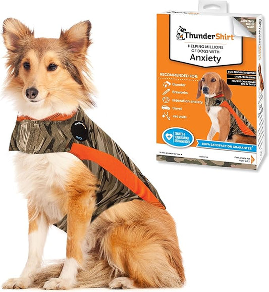 ThunderShirt for Dogs, Large, Camo Polo - Dog Anxiety Vest