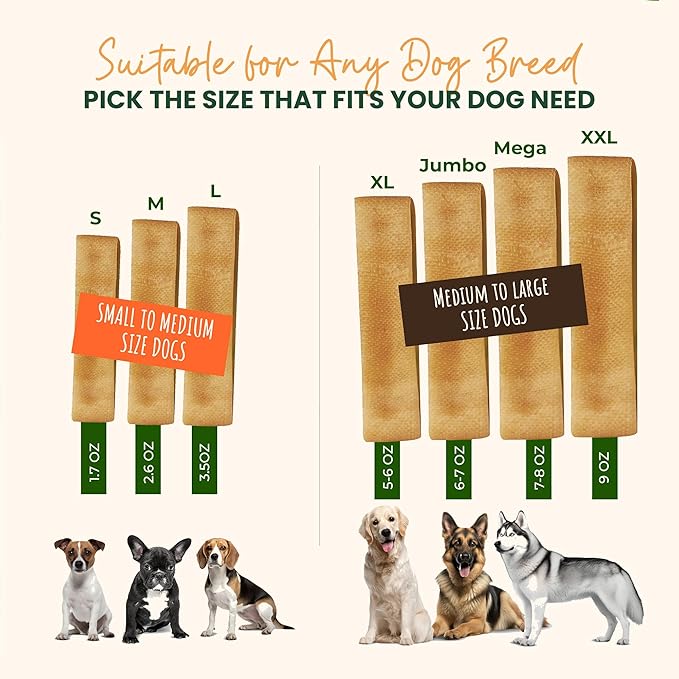 KATHMANDU'S 100% Natural Yak Cheese Himalayan Dog Chews - All Natural and Protein-Rich Nutrition Dog Treats, Long Lasting Chews for Aggressive Chewers, Odor Free Yak Chew | Large/X Large (Pack of 8)