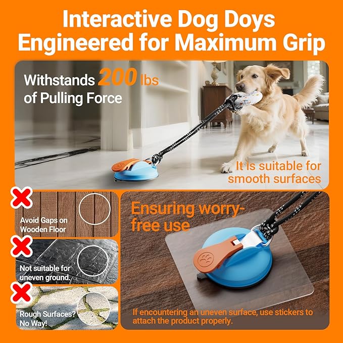 Aktor E-TPU Dog Balls, Interactive Dog Toys Tug of War, Teething Toys for Boredom to Keep Them Busy, Indestructible Dogs Toy for Dogs 2 Types (5 inch, Lemon-Blue)