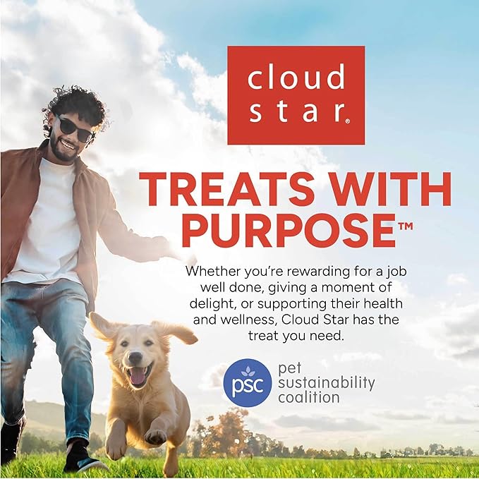 Cloud Star Wag More Bark Less Crunchy Grain Free Dog Treats, Peanut Butter & Apples, 14 oz. Box