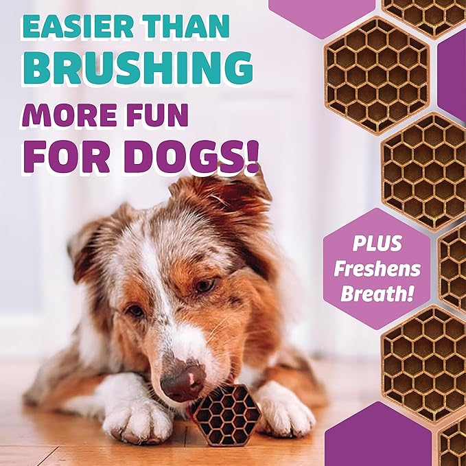 Yummy Combs Dog Dental Treats – Vet VOHC Approved – Delicious Chicken Protein – Removes Tartar with Cleaning Comb Shape – Dental Dog Treats for Large Dogs (12oz, 9 Count)