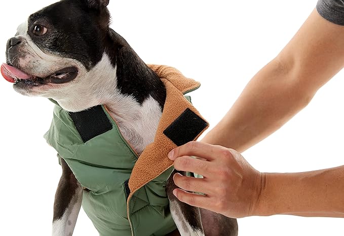 Gooby - Sports Vest, Fleece Lined Small Dog Cold Weather Jacket Coat Sweater with Reflective Lining, Pink, Large