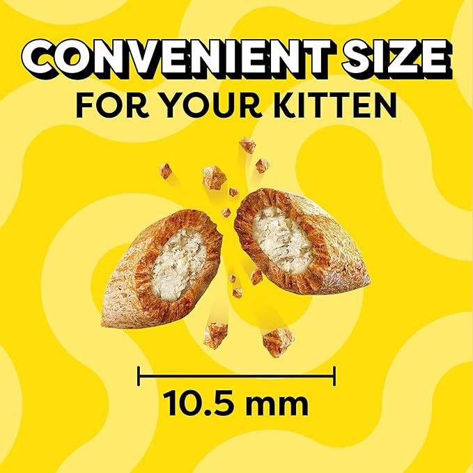 Temptations Kitten Crunchy and Soft Cat Treats Salmon and Dairy Flavor, 3 oz. Pouch, (Pack of 12)