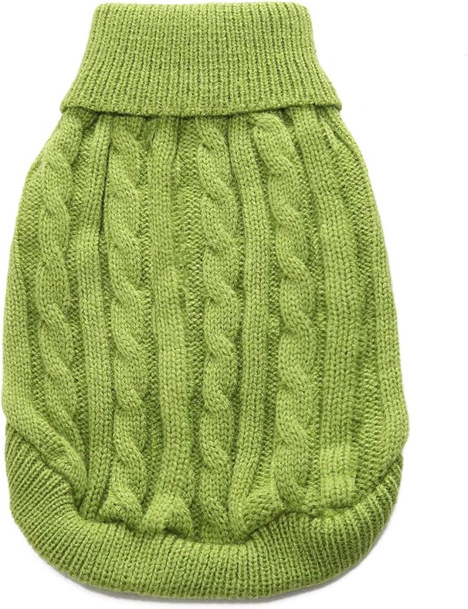Dog Sweater for Small, Medium, Large Dogs - Warm Winter Turtleneck Pet Clothes for Cats and Puppies - Cute Classic Christmas Coat for Girls and Boys