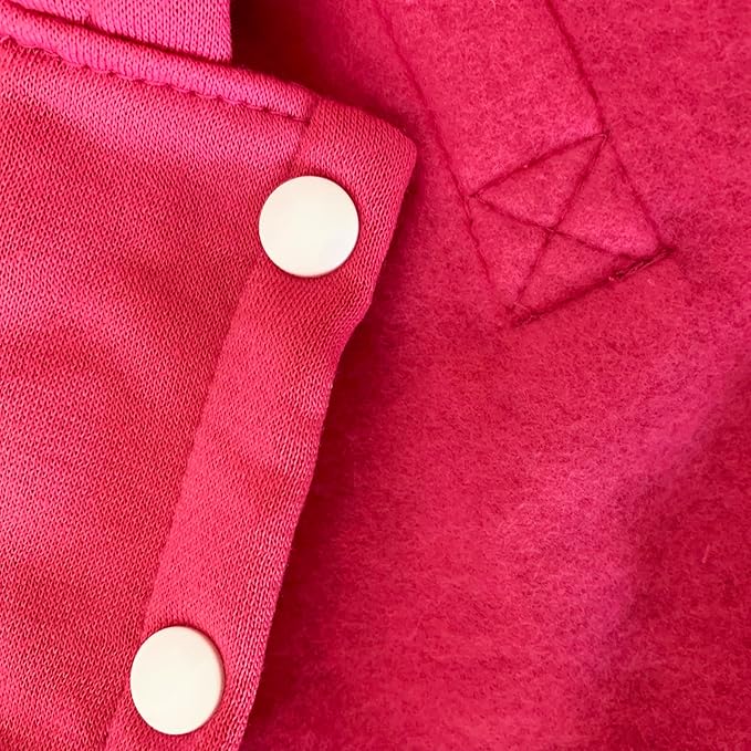 Dog Hoodie Security Clothes Tracksuit 4 Legs Jumpsuit Fleece Sweater Winter Sweat Shirt Warm Cotton Hoodies for Small Dog Medium Large Cat Magenta 3XL