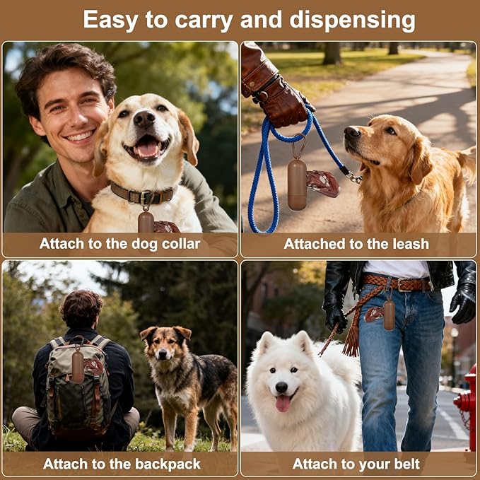 Dog Poop Bags 18 Rolls, 270 Counts Pet Waste Bags with Holder, Scented Leakproof Poop Bags for Dogs Cats Pet