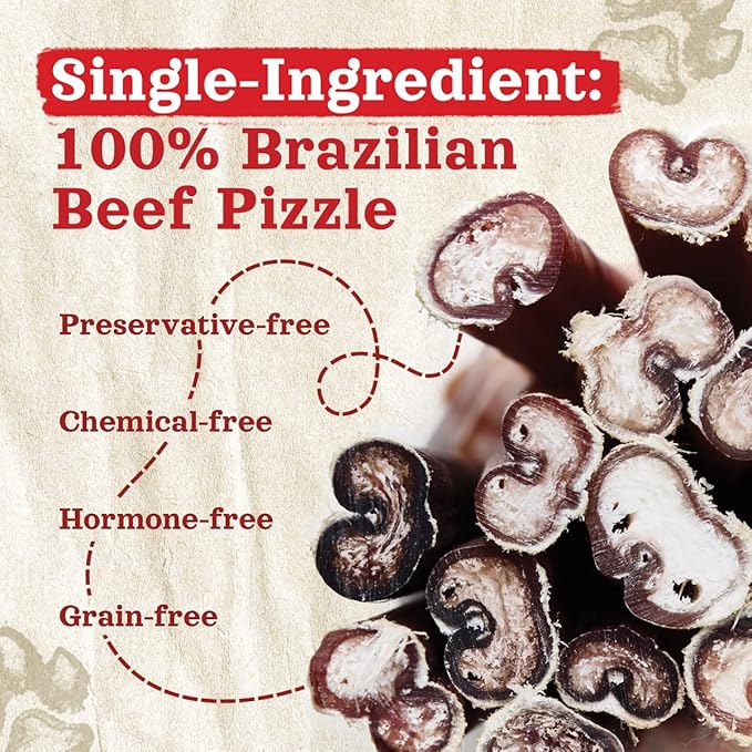 Natural Farm Odor-Free Bully Sticks (6”, 8oz) All-Natural Long-Lasting Chews, 100% Beef Pizzle, Grass-Fed, Grain-Free, Hormone-Free, Protein for Muscle Development & Energy, Perfect for Medium Dogs