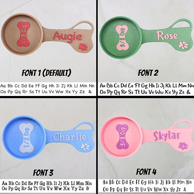 Personalized Dog Food Scoop Custom Scooper Pet Kibble Scoop Food Dispenser Dog Measuring Cup Custom Pet Accessories Gift Idea For Dog Lover (3oz - 3/8cup)