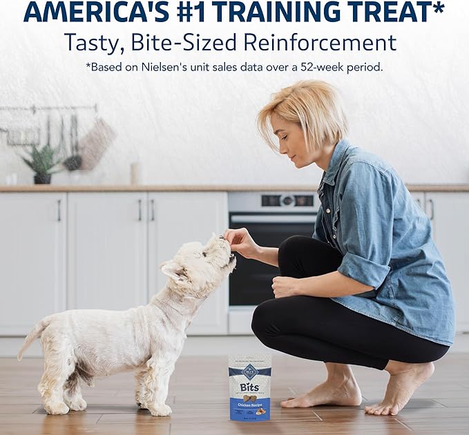 Blue Buffalo BLUE Bits Natural Soft-Moist Training Dog Treats, Chicken Recipe 11-oz Bag