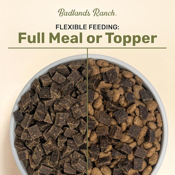 BADLANDS RANCH by Katherine Heigl- Superfood Complete, Air-Dried Adult Dog Food - High Protein, Zero Fillers, Superfood Nutrition (24 Ounce (Pack of 4), Beef)