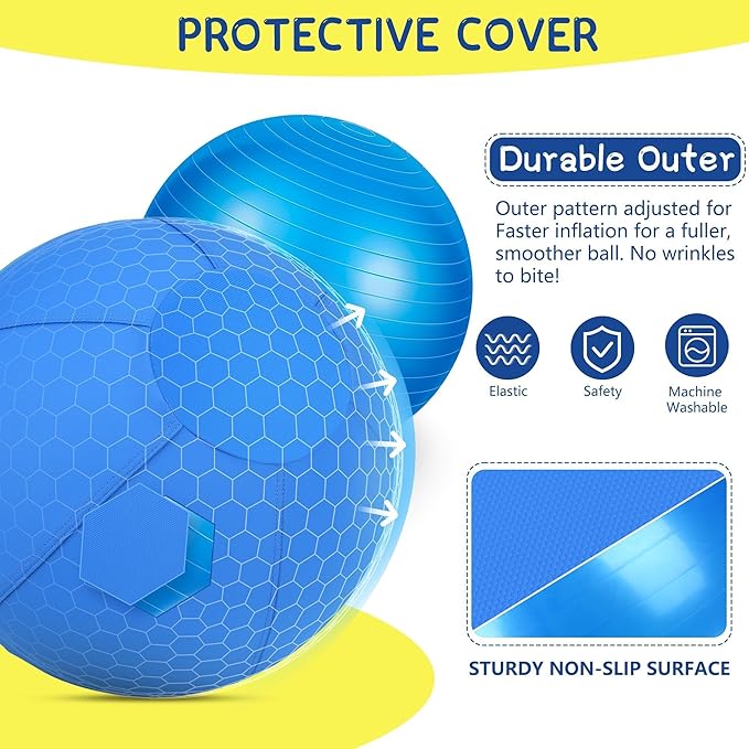 Herding Ball for Dogs- 18" Dog Herding Ball for Dogs/Horse, Dog Agility Equipment for Australian/German Shepherd Collie, Toys for Christmas/Birthday Gifts, Blue