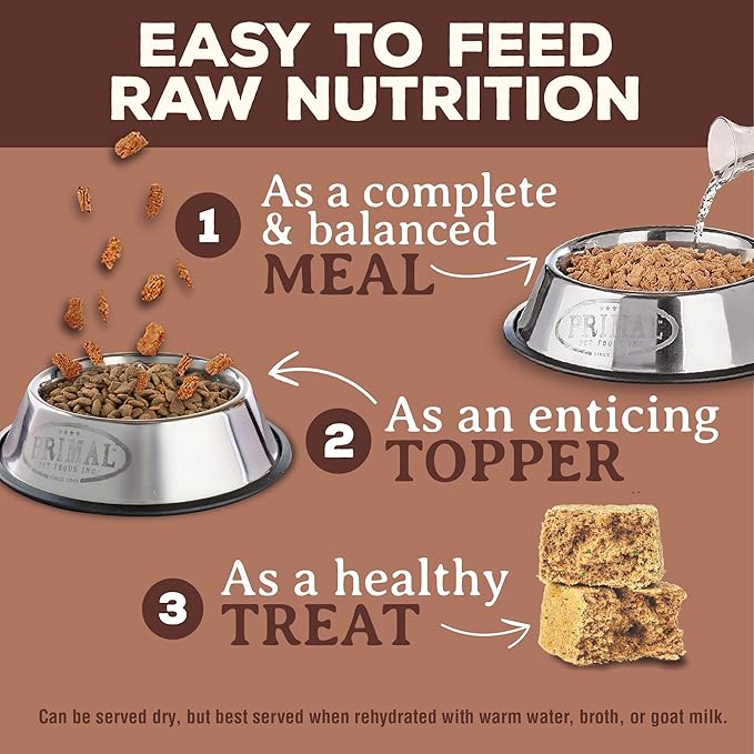 Primal Freeze Dried Raw Dog Food Nuggets, Pork, Complete & Balanced Meal, Also Use as Topper or Treat, Premium, Healthy, Grain Free, High Protein Raw Dog Food, 14 oz (Pack of 2)