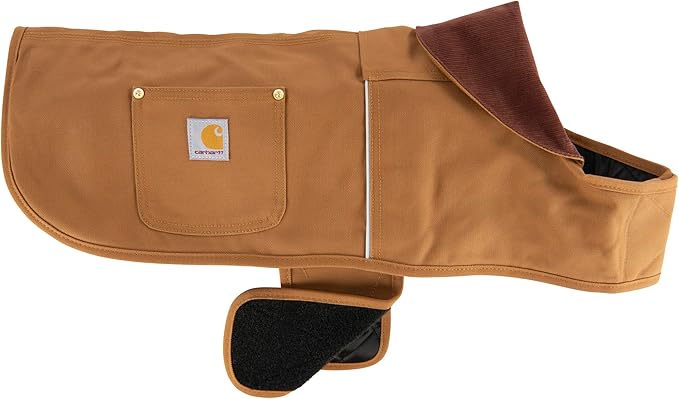 Carhartt Firm Duck Dog Chore Coat, Insulated Weather Resistant Jacket for Cold and Windy Conditions, Carhartt Brown, Large