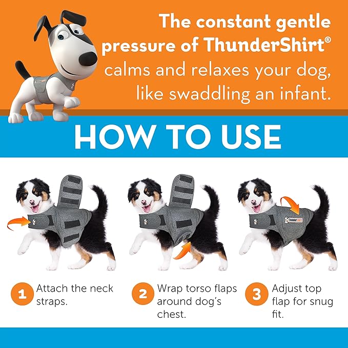 ThunderShirt for Dogs, X Small , Blue Polo - Dog Anxiety Relief Calming Vest