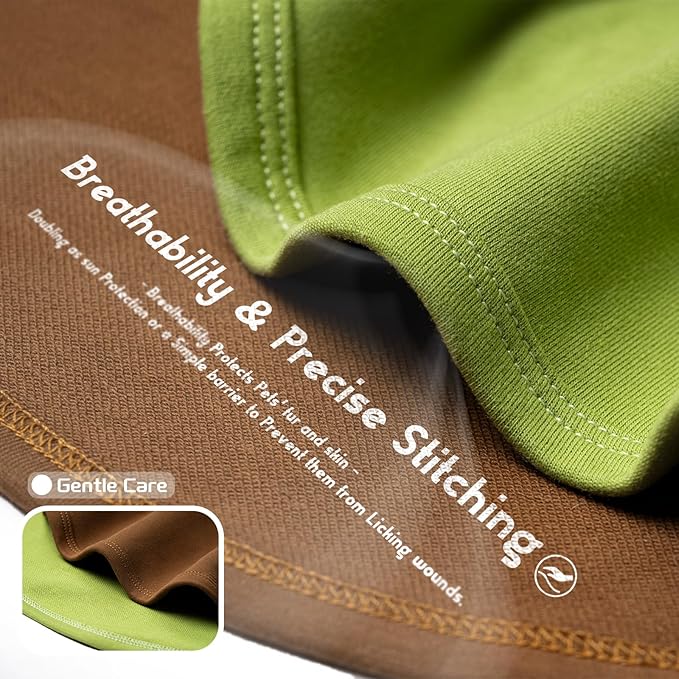 Koneseve Dog Shirts 2 Pack Soft Comfortable Clothes for Small Medium Dogs Brown & Avocado Green 3XL