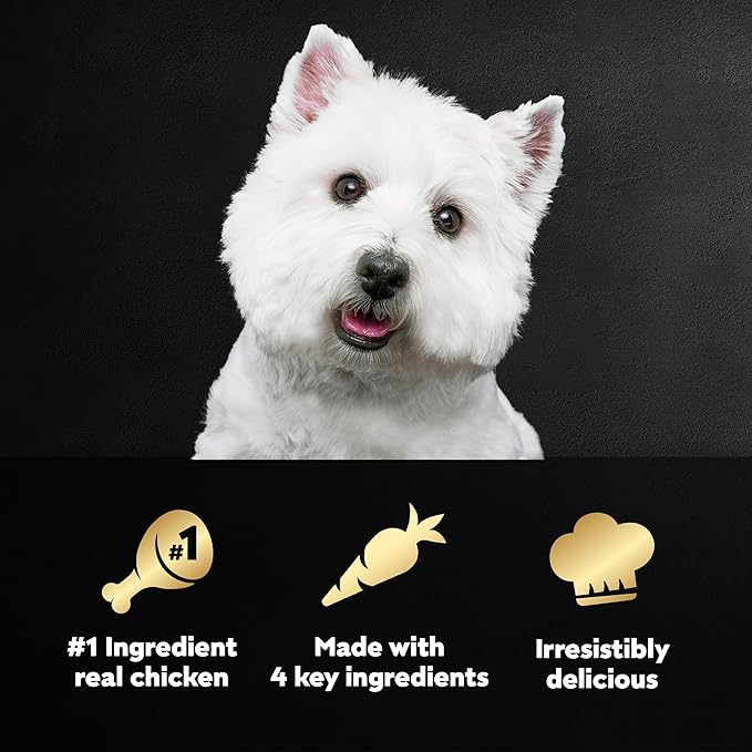 Cesar Simply Crafted Adult Wet Dog Food Meal Topper, Chicken, Carrots, Potatoes & Peas, 1.3oz. (10 Count, Pack of 1)