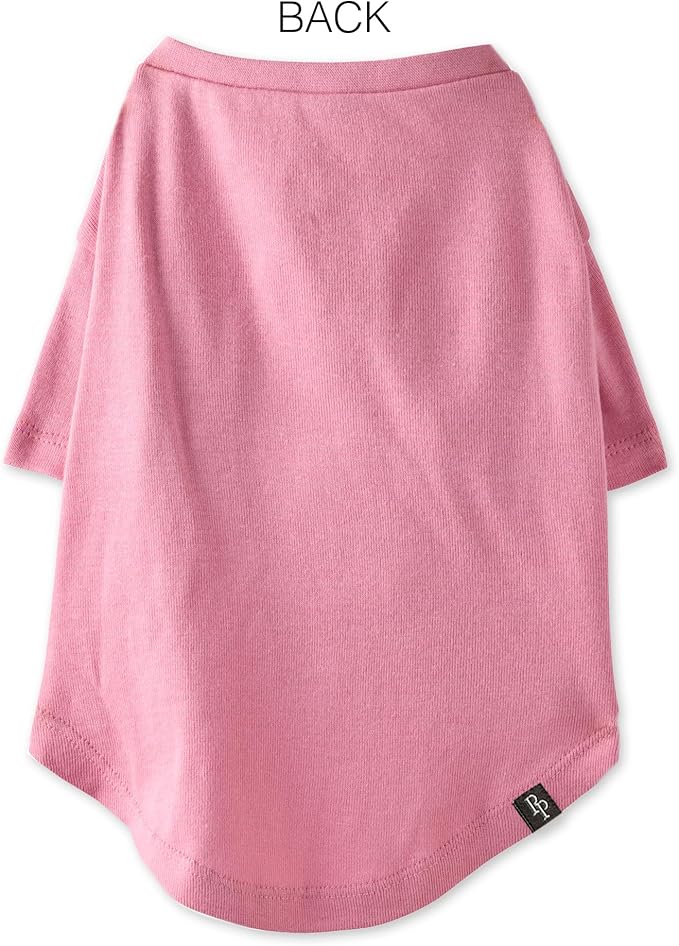Toby II - The Perfect Tee, 8 Pack Short Sleeve Pet T-Shirt 100% Organic Cotton Tees Clothes for Small, Medium, Large Dogs, Rainbow Pink, X-Small