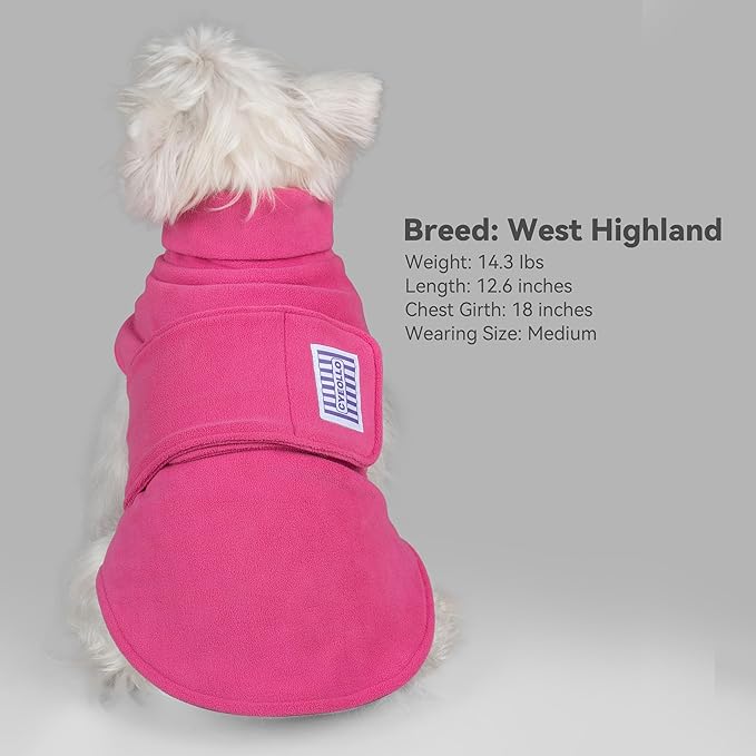 cyeollo XXL Dog Sweater, Fleece Doggy Sweaters Stretchy Turtleneck Doggie Sweatshirt Soft Warm Winter Coat Fall Autumn Pet Clothes for Large Dogs Girl, Pink 2XL
