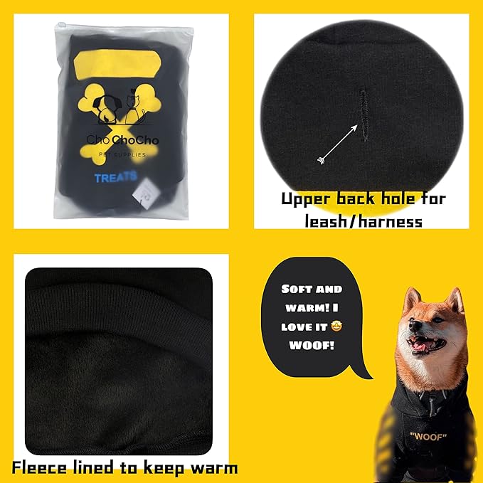 ChoChoCho Stylish Dog Hoodie Dog Clothes Streetwear Cotton Sweatshirt Fashion Outfit for Dogs Cats Puppy Small Medium Large (2XL, Yellow)