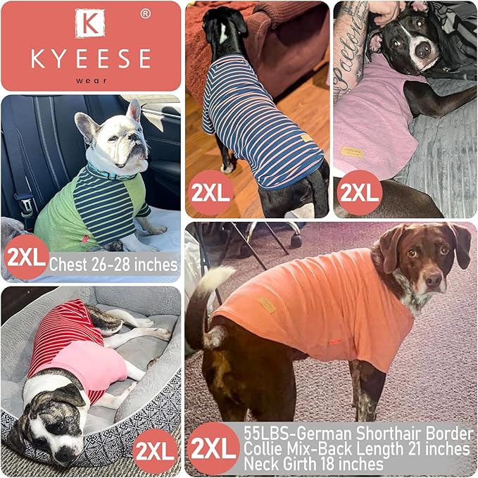 KYEESE 3Pack Dog Sweater Lightweight Pet Coat Pullover Pets Clothes Stretchy Pet Fleece Sweater Comfy Dog Sweaters for Large Dogs Soft Pets Sweaters Dogs Sweatshirt with Sleeves for Cold Weather