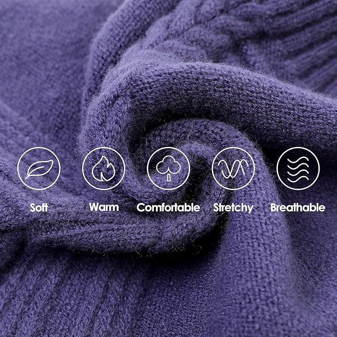 Dog Sweaters for Large Dogs Male Female Pet Knitwear Classic Puppy Warm Pullover Turtleneck Cold Weather Clothes for Labrador(GrayishBlue, 2XL)