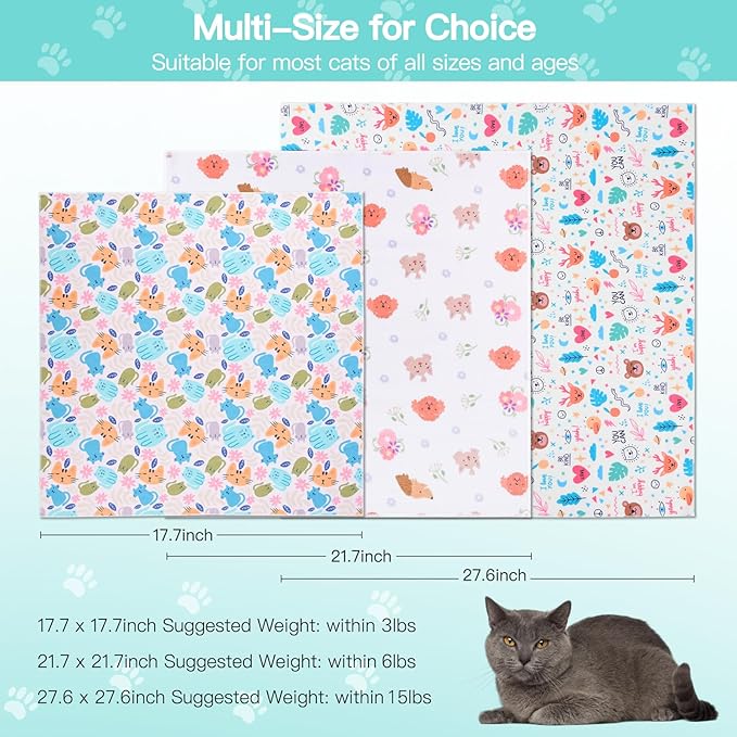 21.7" Cat Grooming Wrap, Cat Wrap for Cutting Nails, Self-Adherent Fabric Wrap for Cats, Cat Burrito Wrap Anti-Scratch, Anti-Escape, Multifunctional Swaddle Wrap Pet Tool (Orange Kitten, Large)