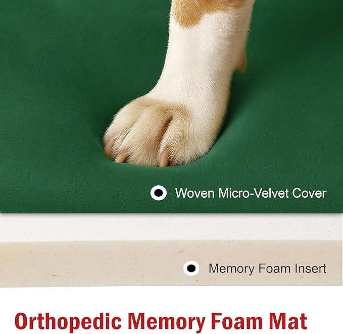 Majestic Pet Orthopedic Memory Foam Dog Crate Mat - Plush Pet Bed Pad for Crates & Kennels | USA Crafted | 48"x30" Villa Marine