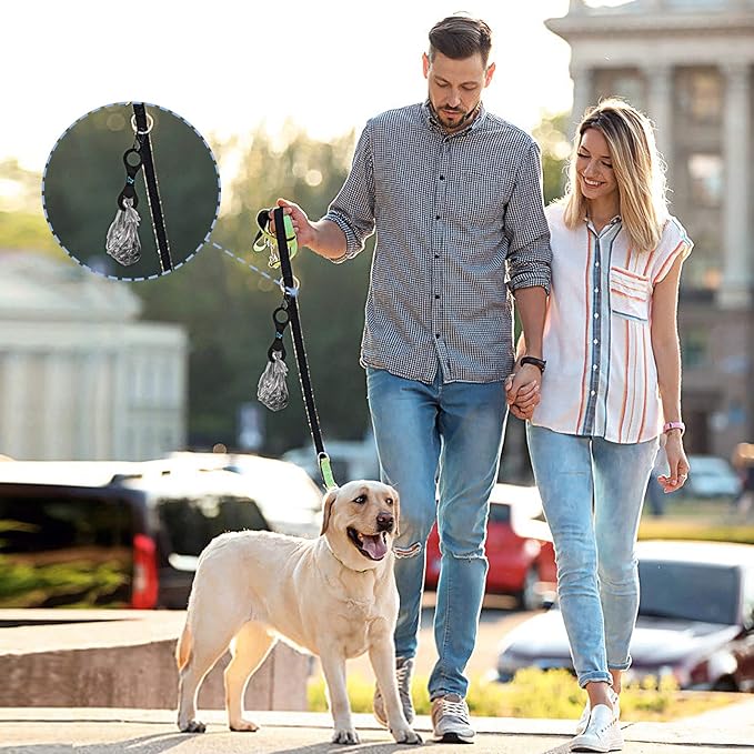 PuppyDoggy Dog Poop Bag Holder for Leash Waste Bag Carrier Dog Poop Bag Dispenser for Walking Running Bicycle Accessory 4 pieces (White)