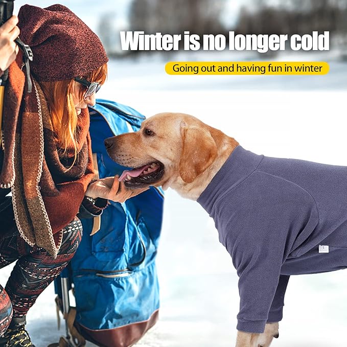 Dog Winter Coat,Warm Jacket,Puppy Polar Fleece High Collar Full Body Snowsuit,Comfort Windproof Dog Sweater(Grey,XS)