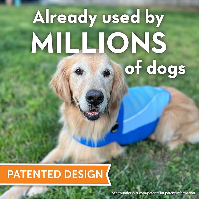 ThunderShirt Breeze for Dogs, X-Large, Sky Blue, Extra Breathable Mesh Fabric, Dog Anxiety Relief Vest for Every Day Stress & Calming During Thunder Storms and Fireworks