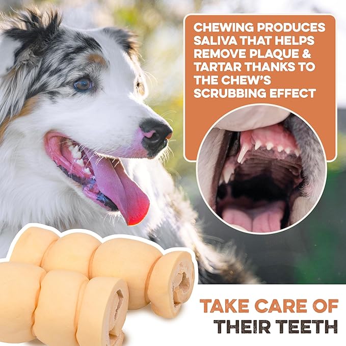 Premium Beef Cheek Rolls for Dogs 5-7" - (3-Pack) Long Lasting, Safe & Natural Rawhide Alternative Chews, Ideal for Large Dogs & Aggressive Chewers, Supports Dental Health & Digestion
