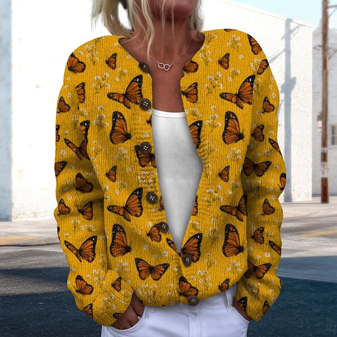 Sweater for Women Trendy Open Front Cardigan Fall Cardigan Sweaters for Women Crewneck Long Sleeve Outfits Fashion