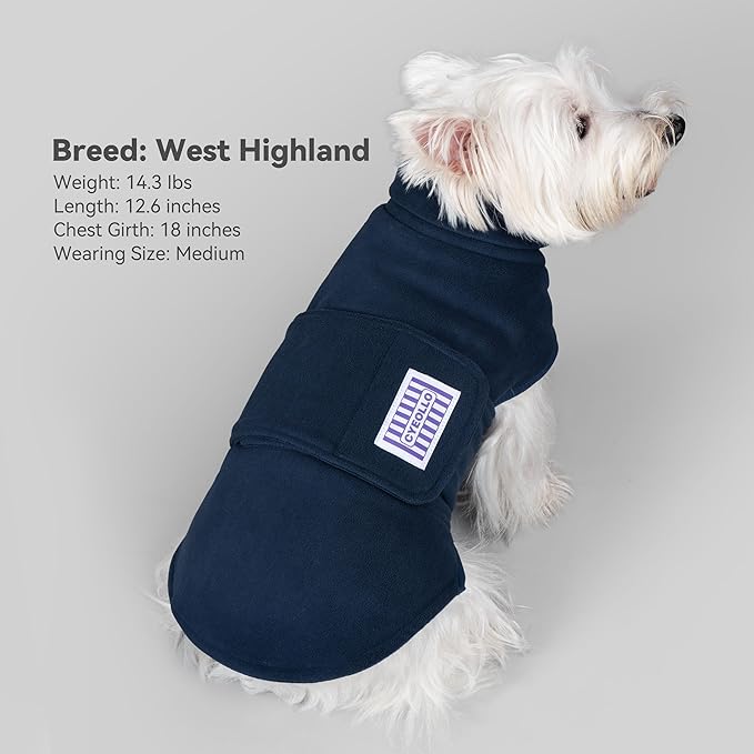 cyeollo XL Dog Sweater, Fleece Dog Sweaters Soft Stretchy Doggie Vest Turtleneck Doggy Sweatshirt Warm Fall & Winter Clothes for Medium to Large Dogs Girl, Navy XL