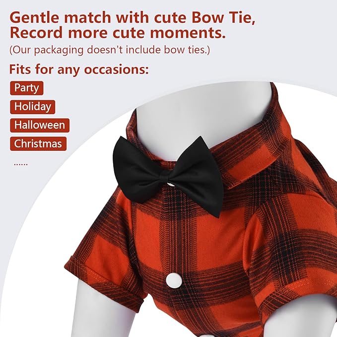 Koneseve Dog Shirt Plaid Dog Clothes for Medium Large Dogs Boy Girl Soft Pet T-Shirts Breathable Outfit Adorable Costume Grid Clothing Birthday Thanksgiving Christmas Sweater Apparel (Red#1; 4XL)
