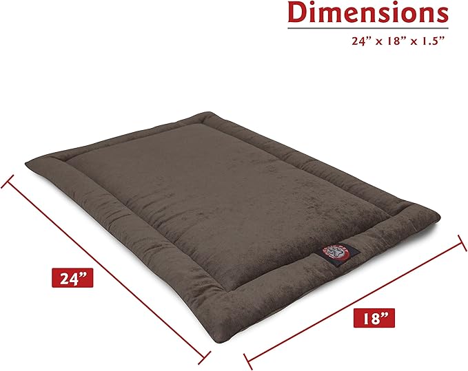 Majestic Pet Orthopedic Memory Foam Dog Crate Mat - Plush Pet Bed Pad for Crates & Kennels | USA Crafted | 24"x18" Villa Storm